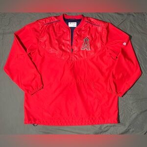 Vtg. Style Majestic Los Angeles Angels Red Pullover Wind Breaker/Jacket